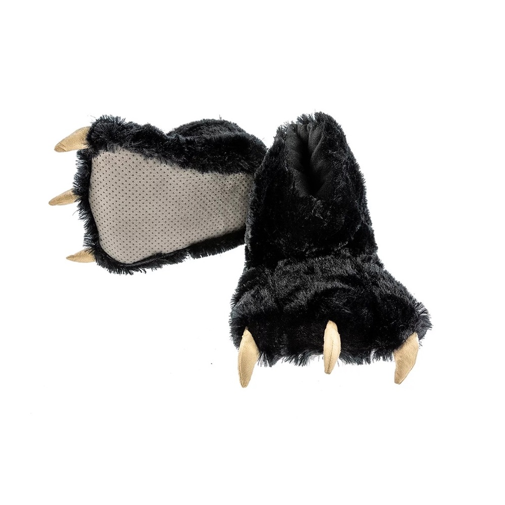 🐻🐾NWOT! Black Bear Paw Toddler Slippers 🐾🐻